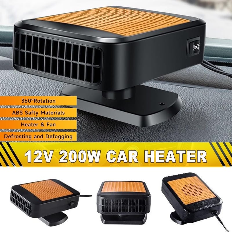 WEQNGIU 12V 200W Autófűtő Gyors Fűtés Szélvédő Páramentesítő Szigarettagyújtó