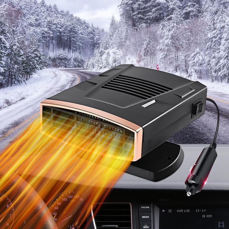WEQNGIU 12V 200W Autófűtő Páramentesítő 2in1 Ventilátoros Hűtés Funkcióval