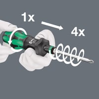 Șurubelniță cu angrenaj Wera 826 T Kraftform Turbo, 1/4" x 146 mm – 05057480001 3