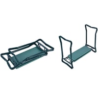 Bancă de grădină pliabilă 2 în 1 WERKA PRO, 58 x 28 cm, înălțime 48 cm, scaun și suport pentru genunchi, negru 4