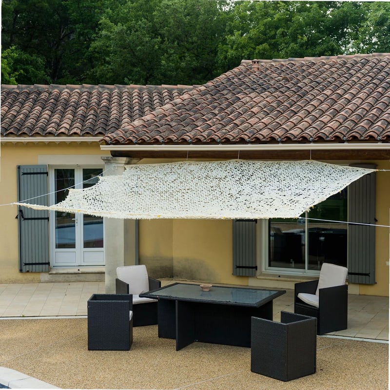 WERKA PRO Bež mrežasta sjenila 120 g/m2 3 x 4 m sjenilo za vrt