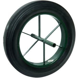 WERKA PRO Kotač za tačke otporan na probijanje 15 inča - Puna guma Ø385 x 66 mm - Osovina 20 mm - Metalni naplatak - Za vrtne tačke