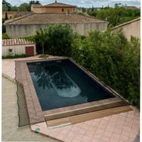 Plasă de protecție pentru piscină WERKA PRO, 100 g/m², 5x9 m, gri, polietilenă cu tratament anti-UV, cu ochiuri din aluminiu, dimensiune ochiuri 4x6 mm 1