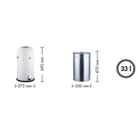 Wesco Kickmaster Szemetes Kuka Fém Fekete Matt 33L 69cm 2