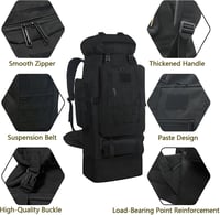 Wesoke 80L katonai taktikai hátizsák vízálló túrázáshoz és kempingezéshez 4