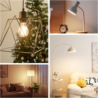 Wesome Lighting E27 LED izzó 3.8W meleg fehér A60 retro filament 2db 5
