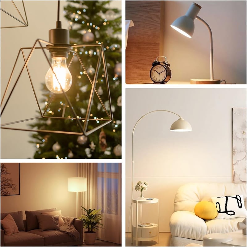 Wesome Lighting E27 LED izzó 3.8W meleg fehér A60 retro filament 2db