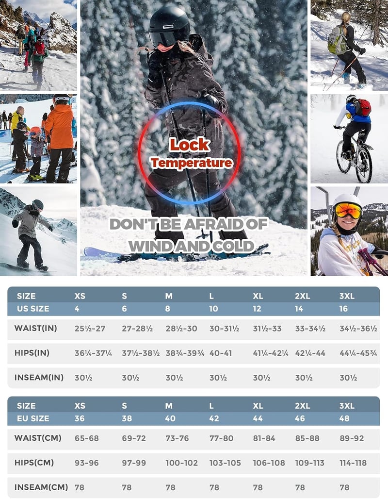 Wespornow női vízálló termál túranadrág, sínadrág, téli outdoor nadrág L méret