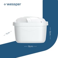 Wessper vízszűrő patron 6db aktív szénnel ioncsere gyantával Brita Dafi Aquaphor Philips 3