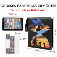Album pentru cărți de joc One Piece Zoro WEST TUNE cu 1080 de compartimente, portabil, din material PU impermeabil, pentru colecționarii de cărți anime 3