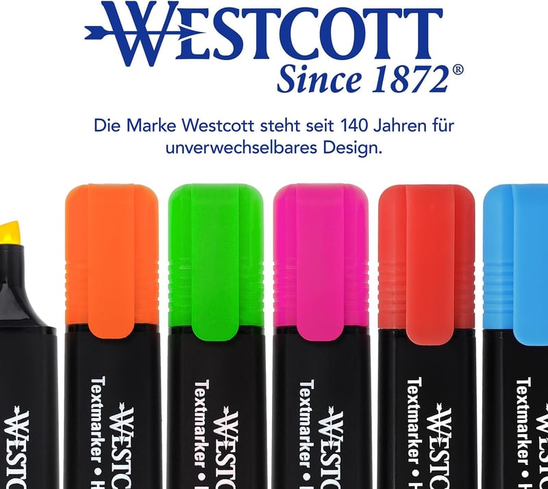 Westcott 6 darabos szövegkiemelő készlet vegyes színek 2-5mm