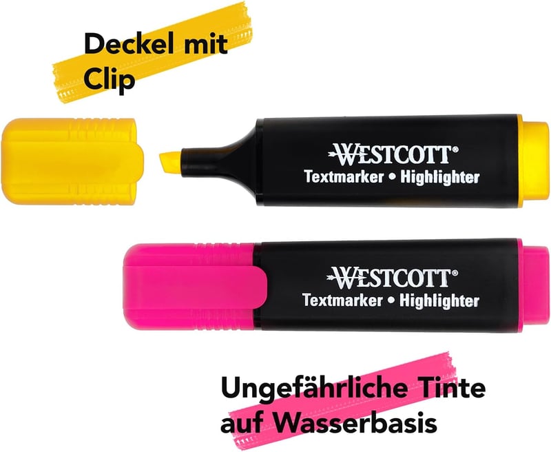 Westcott 6 darabos szövegkiemelő készlet vegyes színek 2-5mm