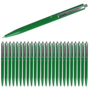 Pix Westcott Alltime E-737463 00 cu cerneală verde, grosime scriere M, 20 rezerve, ISO 12757-2, clips metalic, pachet de 25 bucăți