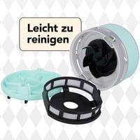 Westcott Clauss 2Clean Mini stolný vysávač – mätovo zelený, na použitie v kancelárii a v aute, napájaný 2 x AA batériami, CL-50002 5