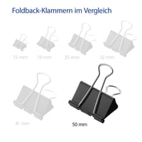 Westcott E-10700 00 Kovové kancelárske svorky 50 mm čierne, balenie 12 ks 4
