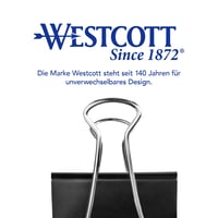 Westcott E-10704 00 Zakladač 41 mm Čierny 12 ks - Kovová kancelárska spona na dokumenty pre kancelárske a domáce použitie, opakovane použiteľná spona na papier 6
