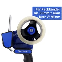 Westcott E-730402 00 Odvíjač baliacej pásky pre kotúče 50 mm x 66 m (priemer dutinky 76 mm) s ergonomickou rukoväťou 5