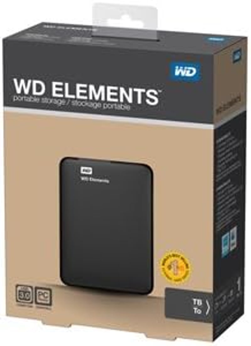 Western Digital Elements 1TB USB 3.0 hordozható merevlemez Windows-hoz