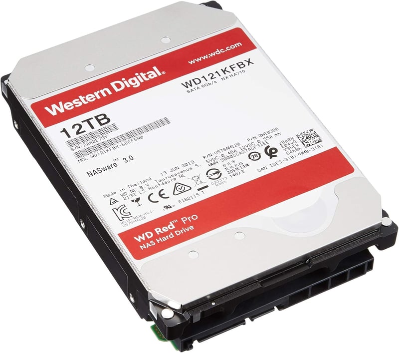 Western Digital Red Pro 12TB NAS Belső Merevlemez - 3.5" SATA 6Gb/s, 7200 RPM, CMR, 512MB Gyorsítótár, Szerverekhez, Adattárolókhoz