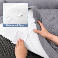 Ortopedický pelech pre psov WESTERN HOME pre veľké psy, s odnímateľným prateľným poťahom, vankúš v tvare U, vodoodolný, sivý, 91 x 68 x 16,5 cm 6