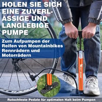 WESTGIRL Kerékpár Pumpa 11 Bar / 160 PSI - Univerzális Padlópumpa Minden Szelephez - Országúti, Hegyi és E-Bike Kompatibilis Fém Légpumpa Ad 4