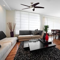 Stropný ventilátor Westinghouse Bendan 132 cm so svetlom, päť lopatiek, saténový chróm, opálové sklo, do interiéru 2