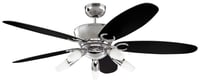 Stropný ventilátor Westinghouse Lighting Arius 72559 s 5 svetlami a 5 lopatkami, 132 cm, chróm, opálové matné sklo 1