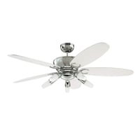 Stropný ventilátor Westinghouse Lighting Arius 72559 s 5 svetlami a 5 lopatkami, 132 cm, chróm, opálové matné sklo 2