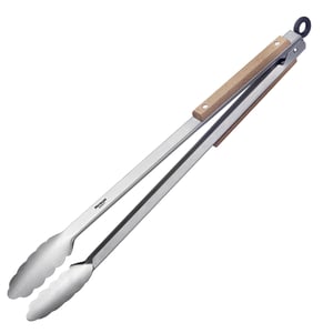 Westmark Classic Wood Maxi hvataljka za roštilj i posluživanje, nehrđajući čelik s drvenom drškom, 44 cm, srebrna/smeđa, 16292270
