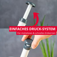 Westmark odstraňovač kôstok z čerešní s dávkovačom a zásobníkom na kôstky, 22 cm, biela/antracitová, plast/nehrdzavejúca oceľ 4