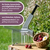 Westmark Kirschomat odstraňovač kôstiek z čerešní a sliviek, plast/nehrdzavejúca oceľ/hliník, strieborná/čierna/priehľadná 6