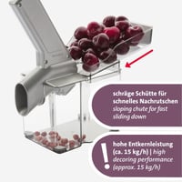 Westmark Kirschomat odstraňovač kôstiek z čerešní a sliviek, plast/nehrdzavejúca oceľ/hliník, strieborná/čierna/priehľadná 4