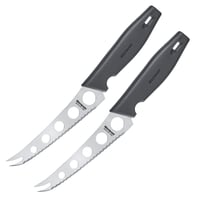 Westmark Master Line 135622E3 Profesionálny nôž na syr a krájač na syr, 2 ks, dĺžka čepele: 13,5 cm, celková dĺžka: 25 cm, nehrdzavejúca oceľ, čierna/strieborná 1