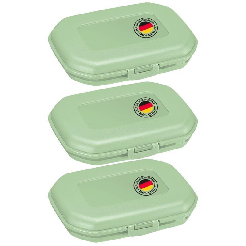 Westmark Mini kutija za užinu / Snackbox 3 kom., 300 ml, s kopčom, zelena, plastična, 235122EM