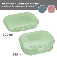 Westmark Mini kutija za užinu / Snackbox 3 kom., 300 ml, s kopčom, zelena, plastična, 235122EM 6