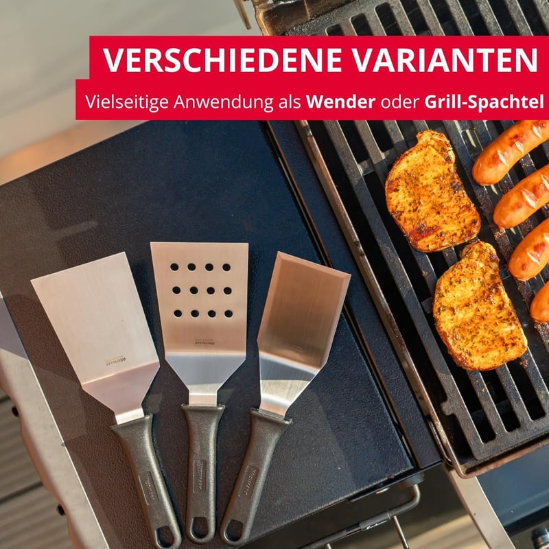 Westmark Profi Grill Spatula Kaparó Kés Rozsdamentes Acél - Black/Silver - Closed - Angled - 1 Piece