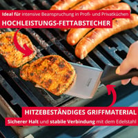 Westmark Profi Grill Spatula Kaparó Kés Rozsdamentes Acél - Black/Silver - Closed - Angled - 1 Piece 2
