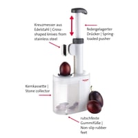 Aparatul pentru scos sâmburi Westmark Prunus pentru prune și corcodușe – ustensilă de bucătărie pentru fructe 6