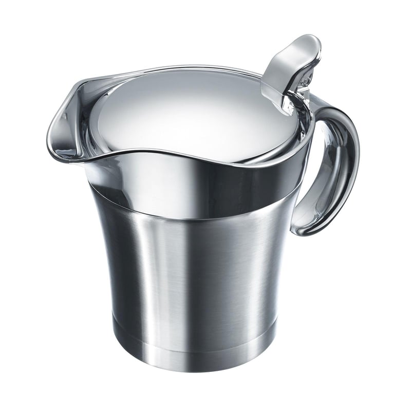 Sosieră termoizolantă Westmark din oțel inoxidabil cu capac rabatabil, 0,5 l, argintiu