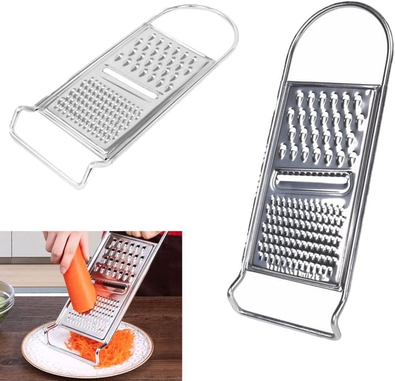 weSTOCK rozsdamentes acélból készült 3 az 1-ben konyhai reszelő sajt, zöldség, burgonya reszeléséhez 22 cm