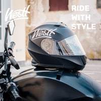 Westt flip-up teljes bukósisak férfiaknak és nőknek megerősített állrésszel, chopper moped robogóhoz, moduláris ECE 22.06 jóváhagyással, fek 7
