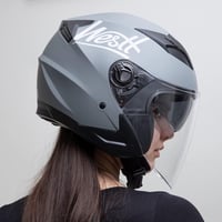 Westt Jet Bukósisak Dupla Napellenzővel - M méret Motorkerékpár, Robogó, Chopper Félnyitott Sisak ECE DOT Tanúsítvánnyal 6