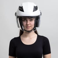 Westt Jet Bukósisak Dupla Napellenzővel -M méret  Motorkerékpár, Robogó, Chopper Félsisak - ECE DOT Tanúsított ABS Sisak 4 Szellőzőnyílással 6