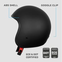 Westt Jet Helmet Retro ECE 22.06 Motoros Félsisak Fekete Habszivacs Belső Felnőtt Uniszex Motorkerékpárhoz Robogóhoz Mopedhez Xl-es méret 2