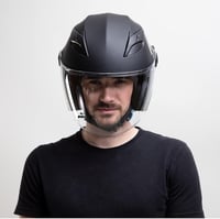 Westt Jet Matt Fekete Motoros Bukósisak Dupla Napellenzővel - ECE Tanúsított - S Méret (55-56 cm) Motorkerékpárhoz és Robogóhoz -  2