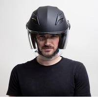 Westt Jet Motoros Bukósisak Dupla Napellenzővel L méret  - ECE Tanúsított Nyitott Sisak Férfiaknak és Nőknek, Robogóhoz, Chopper Motorhoz, ABS Héj,  6