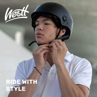 Westt Kerékpáros Sisak Napszemüveggel Férfiaknak és Nőknek - Könnyű Multisport Bukósisak - S-M(55-58cm), Black 6
