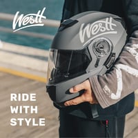 Westt moduláris motoros sisak ECE 22.06 nyitható bukósisak dupla plexi 7