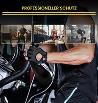 Mănuși de Fitness WESTWOOD FOX, Mănuși de antrenament respirabile pentru bărbați și femei, Haltere, Culturism, Crossfit, Antrenament de forță, Antiderapante, Negru, Mărimea L 3