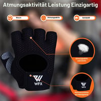 Mănuși de Fitness WESTWOOD FOX, Mănuși de antrenament respirabile pentru bărbați și femei, Haltere, Culturism, Crossfit, Antrenament de forță, Antiderapante, Negru, Mărimea L 4